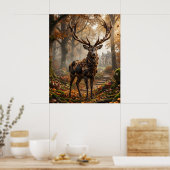 Truffel Hert Bosgoed Estate Poster (Keuken)