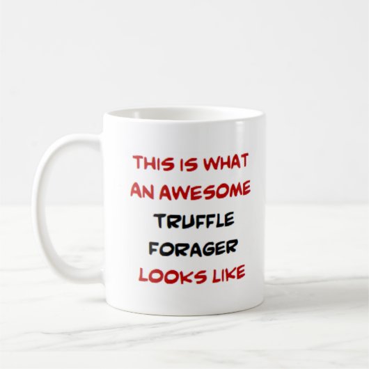 truffelfoeragemier, geweldige koffiemok (Links)