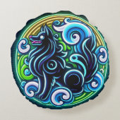 Truffelhond houdt van het golfkussen rond kussen (Achterkant)