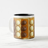 truffelmok tweekleurige koffiemok (Voorkant links)