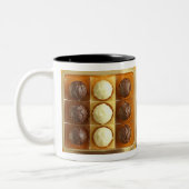 truffelmok tweekleurige koffiemok (Links)