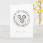 Truffelpotloodillustratie wenskaart kaart (Gele Bloem)