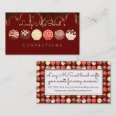 Truffels chocolade met snoep in de vorm van een on visitekaartje (Voorkant / Achterkant)