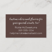 truffels chocolade snoep snoepjes confectie visitekaartje (Achterkant)