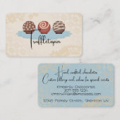 truffels chocolade - snoep voor bakkerij visitekaartje (Voorkant / Achterkant)