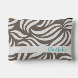 Truffle Beachy Modern Foliage Personalized Name Etui