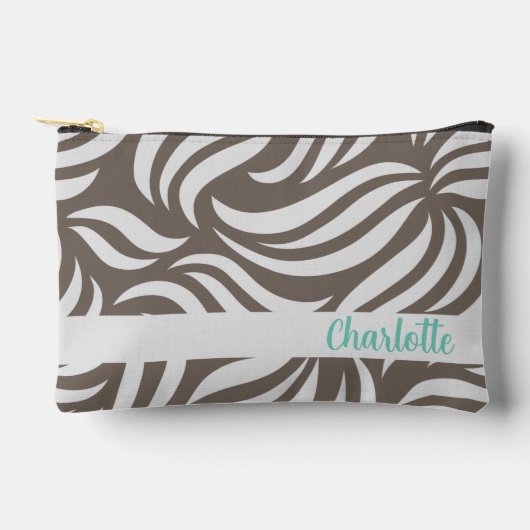Truffle Beachy Modern Foliage Personalized Name Etui (Voorkant)