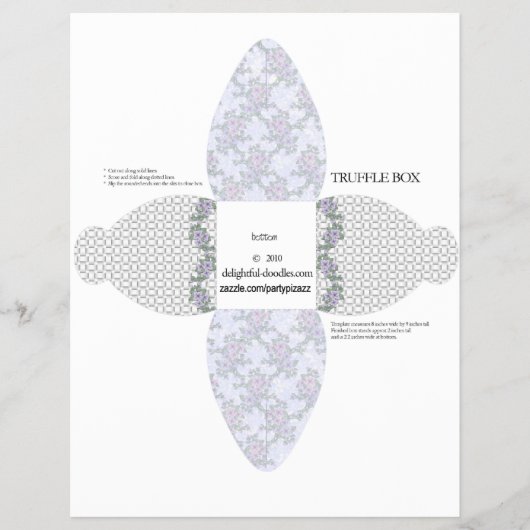 Truffle Box Party Favor box. Geboortedag of -bruil Flyer (Voorkant)