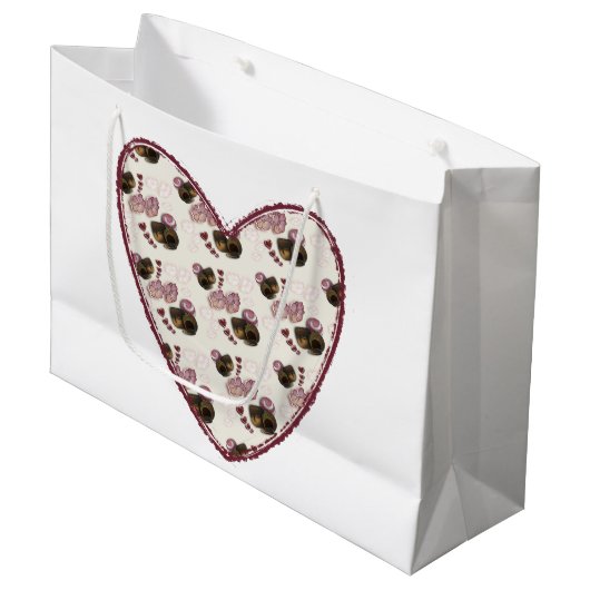 Truffle Heart Groot Cadeauzakje (Voorkant Gekanteld)