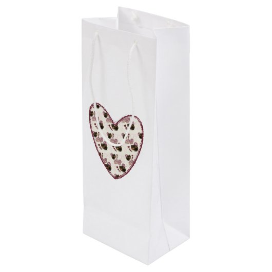 Truffle Heart Wijn Cadeautas (Achterkant Gekanteld)