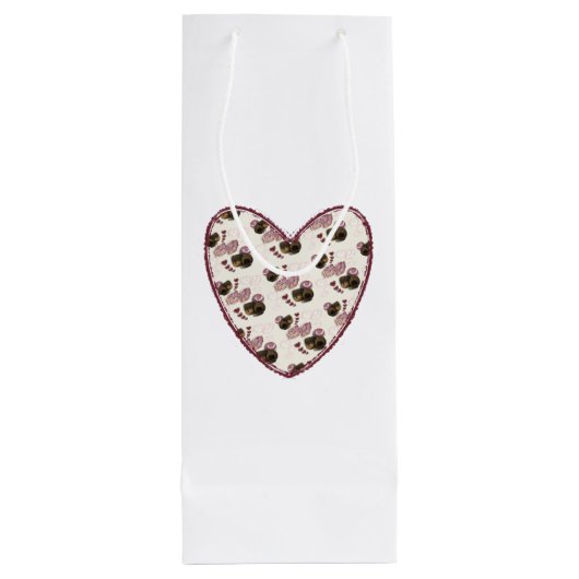 Truffle Heart Wijn Cadeautas (Achterkant)