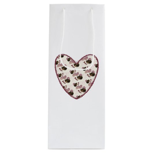 Truffle Heart Wijn Cadeautas (Voorkant)