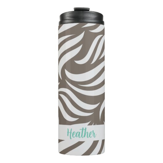 Truffle Modern Chic Simple Personalized Travel Mug Thermosbeker (Voorkant)