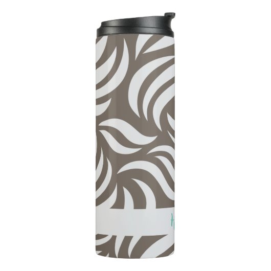 Truffle Modern Chic Simple Personalized Travel Mug Thermosbeker (Gedraaid links)