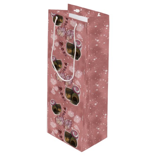 Truffle- Sprinkles Wijn Cadeautas (Voorkant Gekanteld)