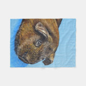Truffle the Guinea Pig Painting Fleece Deken (Voorkant (Horizontaal))