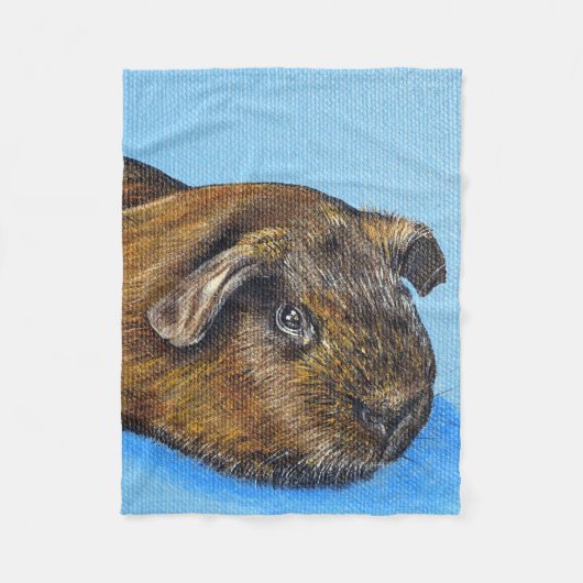 Truffle the Guinea Pig Painting Fleece Deken (Voorkant)