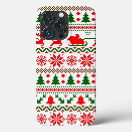 Trui Kerst Faux gebreid patroon in telefoonhoes Case-Mate iPhone Case (Achterkant)