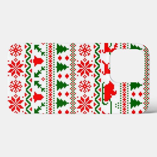 Trui Kerst Faux gebreid patroon in telefoonhoes Case-Mate iPhone Case (Achterkant (horizontaal))