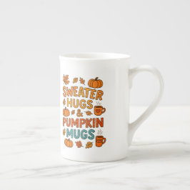 Trui Knuffels & Pompoen Mokken Herfst Typografie