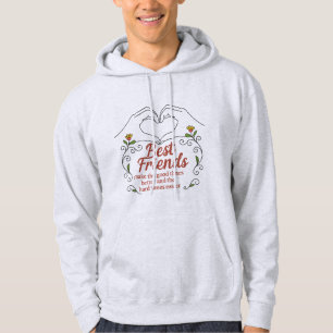 Trui met capuchon 'Hart Handen Bloemen' voor Beste Hoodie
