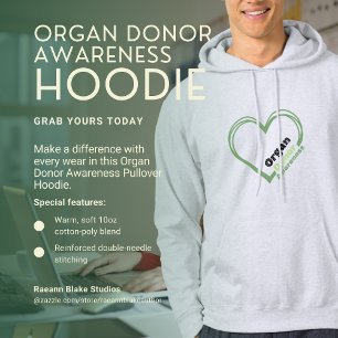 Trui met capuchon voor bewustwording orgaandonatie hoodie