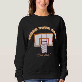 Trui met een motiverende basketbalsleutelzin