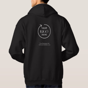 Trui met eigen bedrijfslogo – Zwart Hoodie