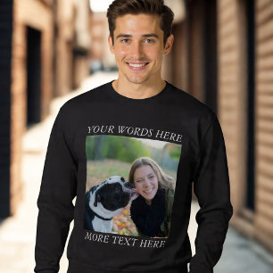 Trui met foto en aangepaste tekst