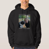 Trui met foto-upload en aangepaste tekst hoodie (Voorkant)