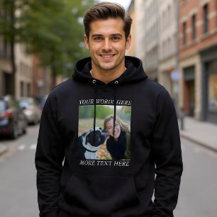 Trui met foto-upload en aangepaste tekst hoodie