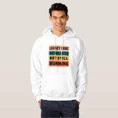 Trui met grappige programmeur 'Legacy Code draait Hoodie (Voorkant volledig)