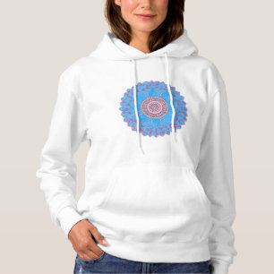 Trui met handgetekend mandala ontwerp hoodie