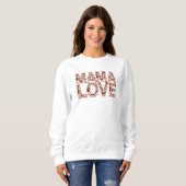 Trui met kersen mama liefde typografie (Voorkant volledig)