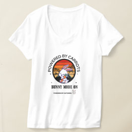Trui met Konijn dat een Wortel Knuffelt Retro Zons T-shirt