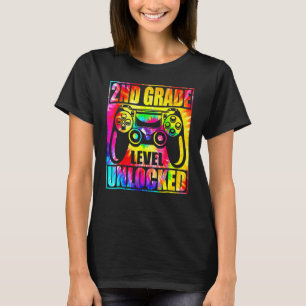 Trui met Tie Dye Video Game voor 2e klas, ontgrend T-shirt