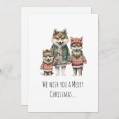 Trui met Wolf Family Feestdagenkaart (Voorkant / Achterkant)
