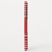 Trui Rood Wit Monogram Kerstvakantie Case-Mate iPhone Case (Achterkant/links)