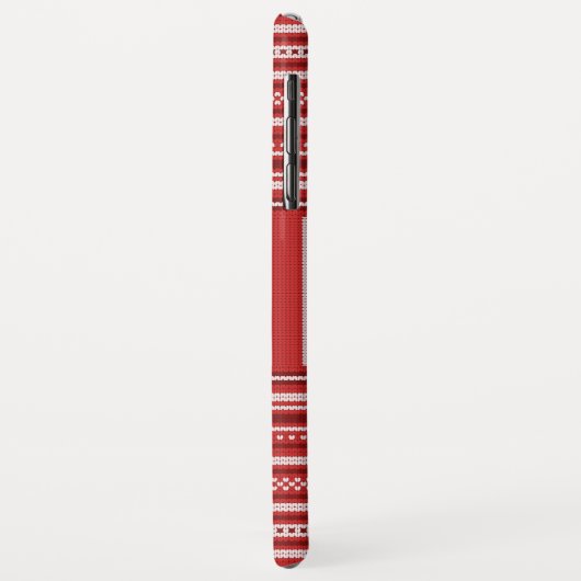 Trui Rood Wit Monogram Kerstvakantie Case-Mate iPhone Case (Achterkant/links)