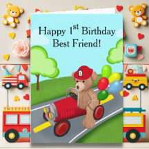 Trui van de beste vriend 1e verjaardag teddybeer b
