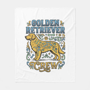Trui voor Golden Retriever met vintage kunst voor  Fleece Deken