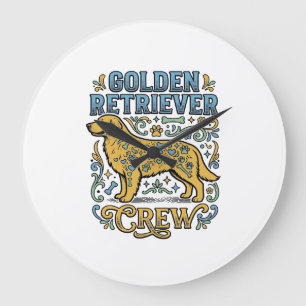 Trui voor Golden Retriever met vintage kunst voor  Grote Klok