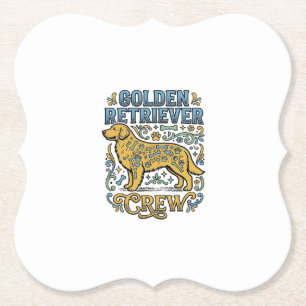 Trui voor Golden Retriever met vintage kunst voor  Kartonnen Onderzetters