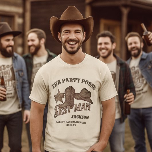 Trui voor vrijgezellenfeest Cowboy Bruidegom T-shirt