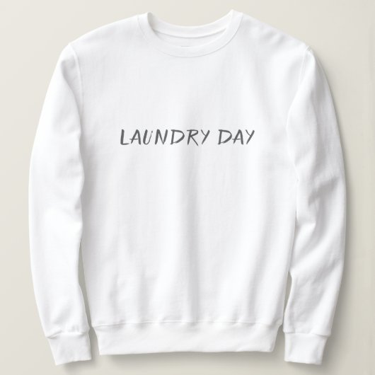 Trui voor wasdag met coole crewneck (Design voorkant)