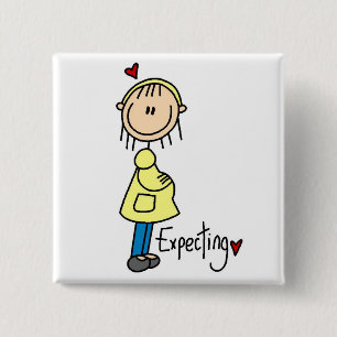 Trui voor zwangerschap en cadeaus vierkante button 5,1 cm