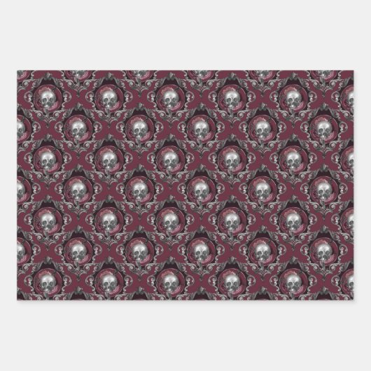 truien en bloemen op wijn inpakpapier vel (Voorkant 3)