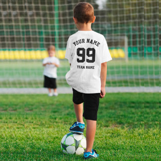 Truitjeshirt sportteam zwart met nummer en naam t-shirt