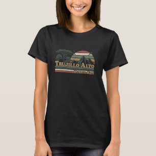 Trujillo Alto Puerto Rico Bergen Retro Zonsonderga T-shirt