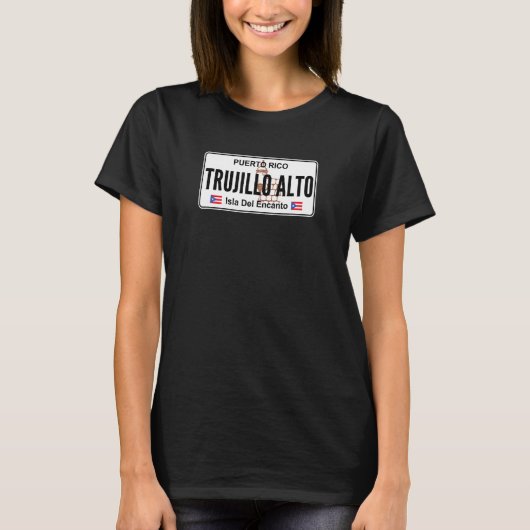 TRUJILLO ALTO PUERTO RICO PRIDE PR LICENTIE BORD T-SHIRT (Voorkant)